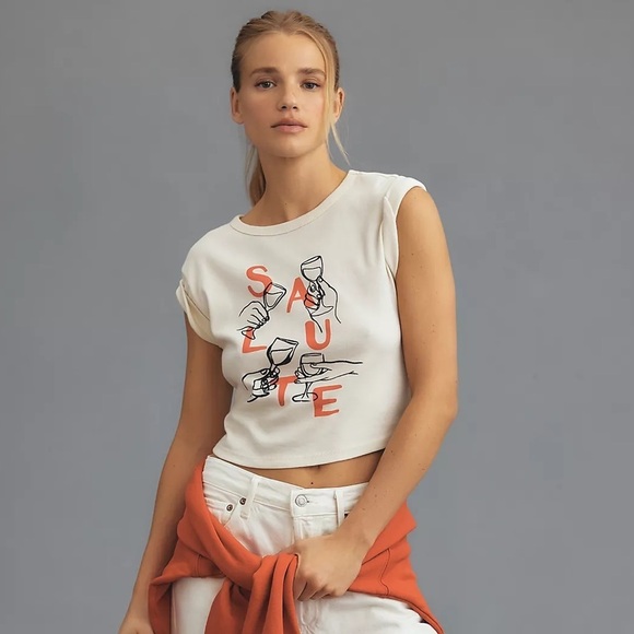 NWT Girl Dangerous Salute Baby Tee - Picture 1 of 4